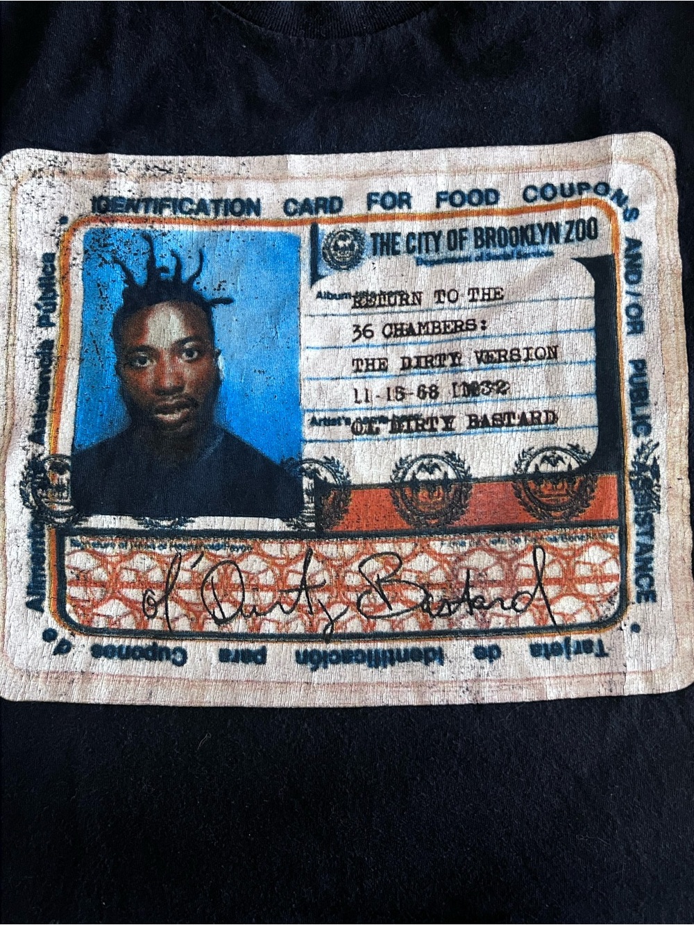 Ol’ Dirty Bastard Brooklyn Zoo album cover tee men’s Large